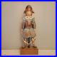 Continental Polychromed Carved Wooden Figure Man Jumping Rope Vintage 20.5 Tall