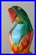 Cool! Vtg Polychromed Orig. Parrot Sculpture 50's Wood Bird Art Deco MID Century