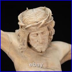 Corpus Christi Sculpture Jesus Christ Wooden Statue Vintage Wood Carving 20