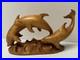 DOLPHIN Wood Sculpture Painting John R Fairfield California Famous Vintage 1978