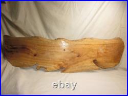 Damaged large vintage carved wood eagle sculpture chainsaw carving wall art