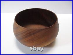 Dan Deluz Hawaiian Koa Wood Carving Bowl Vintage Signed Sculpture 1970's Rare