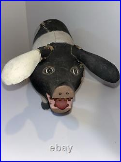 David Alvarez Pig Mexican Folk Art wood carving Vintage