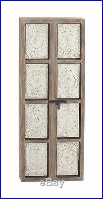 Decorative Rustic Distressed Antique Vintage Wood Iron Door Panel Wall Art Decor