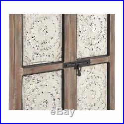 Decorative Rustic Distressed Antique Vintage Wood Iron Door Panel Wall Art Decor