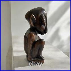 Degenerate Art Vintage Wood Sculpture