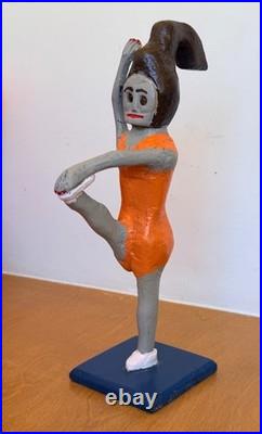 Denzil Goodpaster Carved Wood Kentucky Folk Art Sculpture Statue Figure Vtg Mcm