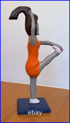 Denzil Goodpaster Carved Wood Kentucky Folk Art Sculpture Statue Figure Vtg Mcm