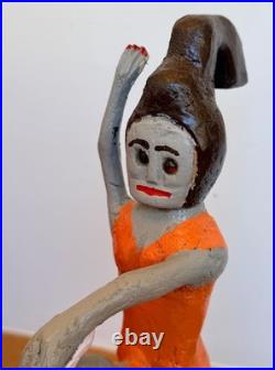 Denzil Goodpaster Carved Wood Kentucky Folk Art Sculpture Statue Figure Vtg Mcm