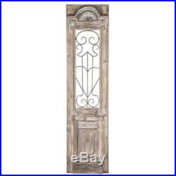 Distressed White Washed Scroll Door Wood Wall Decor Rustic Antique Style 65H