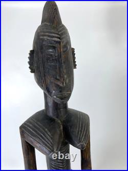 Dogon Carved Wood Fertility Female African Tribal Art Statue Sculpture Vintage