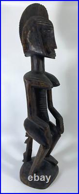 Dogon Carved Wood Fertility Female African Tribal Art Statue Sculpture Vintage