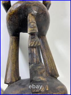 Dogon Carved Wood Fertility Female African Tribal Art Statue Sculpture Vintage