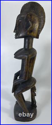 Dogon Carved Wood Fertility Female African Tribal Art Statue Sculpture Vintage
