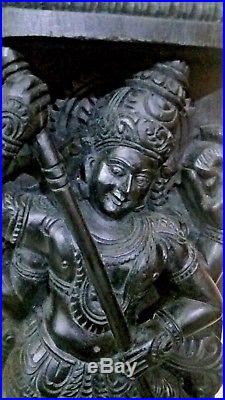Durga Kali Devi Temple Vintage Wall Panel Hindu Temple sculpture Statue Rare