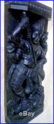 Durga Kali Devi Temple Vintage Wall Panel Hindu Temple sculpture Statue Rare