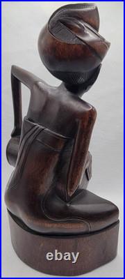 Early 20thC Bali Hand Carved Wood Drummer Figurine 10 Tall x 5.5 Wide Vintage Early 20thC Bali Hand Carved Wood Drummer Figurine 10 Tall x 5.5 Wide Vintage