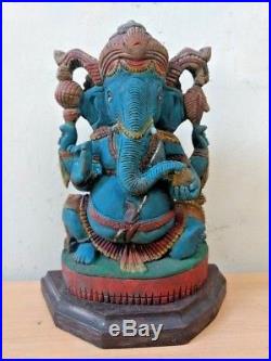 Elephant God Ganesha Sculpture Ganesh Ganapati Hindu Statue Vintage Figurine