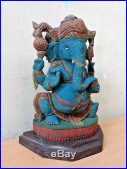 Elephant God Ganesha Sculpture Ganesh Ganapati Hindu Statue Vintage Figurine