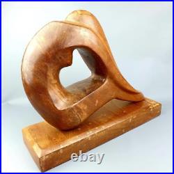 Fine Vintage, Mid Century Wood Carving, Sculpture. Expressionist Nude Life Study