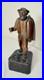 Finely carved antique 19th century German man hobo bum wood sculpture statue