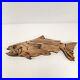 Fish Chinook Salmon Wood Carving 24 Vtg Canada Driftwood Art
