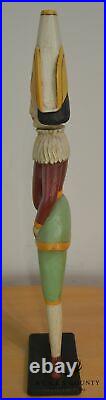Folk Art Hand Carved and Painted Wood Punch and Judy Vintage Statues