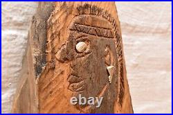 Folk Art Native American Indian Vintage / Antique Wood Carving Sculpture Totem
