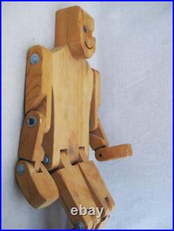 Folk Art Vintage Wooden Jointed Doll Sculpture Don Ellefson