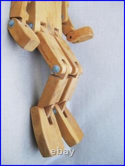 Folk Art Vintage Wooden Jointed Doll Sculpture Don Ellefson