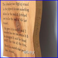 Folk Vintage Art Wood Wall Sculpture The plumber was digging StoryPeople