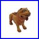 Foo Fu Dog Statue Guardian Lion Carved Wood Sculpture Vintage Oriental Decor
