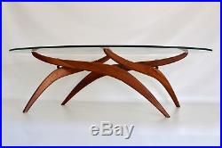 Forest Wilson Vtg Mid Century Modern Walnut Wood Sculpture Coffee Table Pearsall