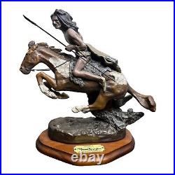 Frederic Remington'Cheyenne' Chesapeake Reproductions Wood Base 12x12