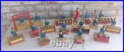 Full Set Of 17 Wooden Hand Carved Musicians Mid-century Rare Vintage Folk Art