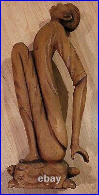 Georges Laratte Wood Sculpture Haiti Vintage 1st Generation Scarce Fantastic