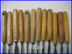 German Vintage Set 12 Wood Carving Tools Chisels Bonus Knife