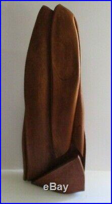 Giant Wood Sculpture Carving Sleek Modernism Abstract 48 Inch Monumental Vintage