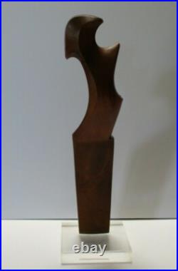 Giuseppe Carli Sculpture Wood Carving Abstract Cubist Cubism Italian Vintage 24