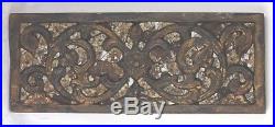 Gold Gilt wood carving old antique inlaid ornate vintage WALL PANEL gilding