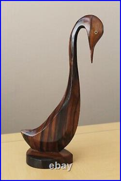 Gorgeous! Rosewood MID Century Danish Modern Wood Sculpture! 1950s Orig Art Vtg