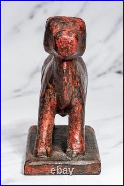 Hand Carved Vintage Asian Folk Art Wood Animal Sculpture Statue Distressed