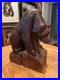 Hand Carved Wood Bear Vtg 1988 James Penney Signed Folk Art Sculpture 19 26 Lb