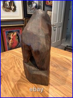 Hand Carved Wood Bear Vtg 1988 James Penney Signed Folk Art Sculpture 19 26 Lb