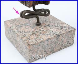 Hand Carved Wood Folk Art 29 Sculpture Cubist Face Bust Vintage Tiki Witco