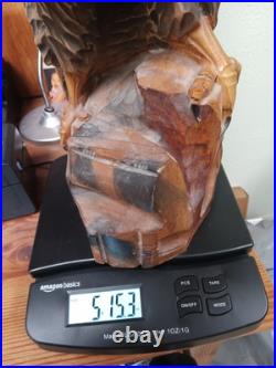 Hand Carved Wooden Eagle Sculpture 36X 17 Detachable Wings No Defects VTG