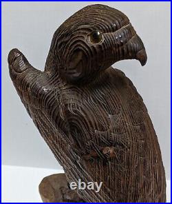 Hand Carved Wooden Eagle Statue Sculpture Vintage Witco Style Same Day Shipping
