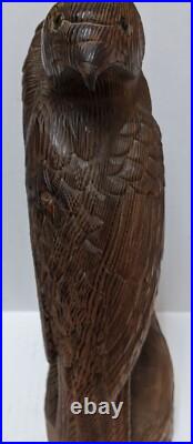 Hand Carved Wooden Eagle Statue Sculpture Vintage Witco Style Same Day Shipping