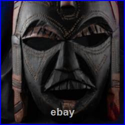 Handcraft Ghana Tribal Wood Vintage Head Sculpture