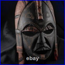 Handcraft Ghana Tribal Wood Vintage Head Sculpture